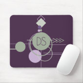 Tattoos Linework | Boheemse Paarse groene branding Muismat (Met muis)