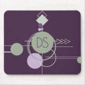 Tattoos Linework | Boheemse Paarse groene branding Muismat (Voorkant)