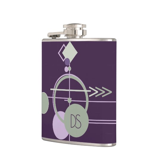 Tattoos Linework | Boheemse Paarse Groene Custom Heupfles (Links)