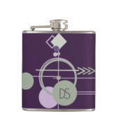 Tattoos Linework | Boheemse Paarse Groene Custom Heupfles (Voorkant)