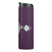 Tattoos Linework | Boheemse Paarse Groene Custom Thermosbeker (Geroteerd rechts)
