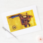  Tattoos machine (geel) Rechthoekige Sticker (Envelop)