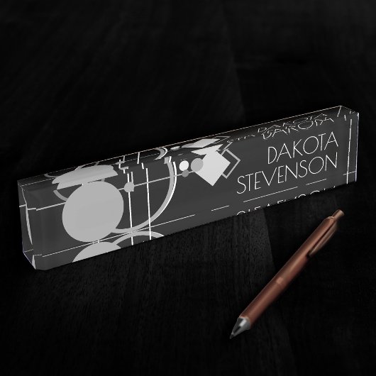 Tattoos Moderne Art Deco | Monochrome branding Naambordje