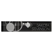 Tattoos Moderne Art Deco | Monochrome branding Naambordje (Voorkant)