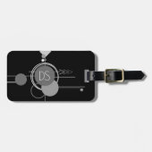 Tattoos Moderne Art Deco | Monochrome Eenvoudige A Bagagelabel (Voorkant horizontaal)