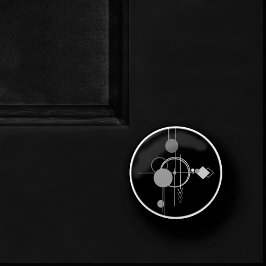 Tattoos Moderne Art Deco | monochroom minimalisme Keramische Knop