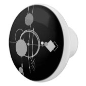 Tattoos Moderne Art Deco | monochroom minimalisme Keramische Knop (Rechts)