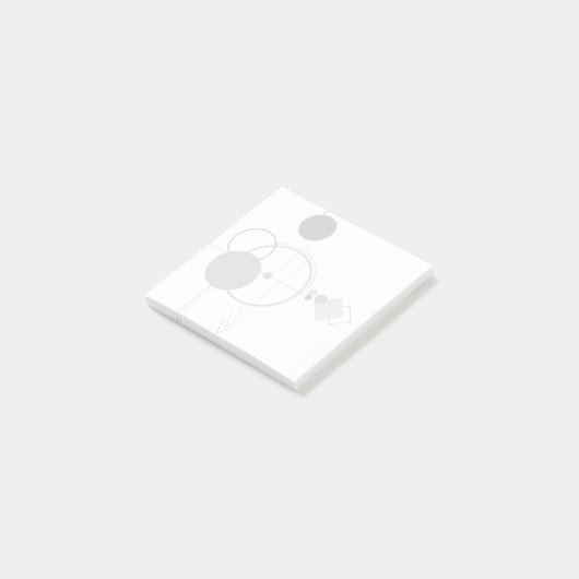 Tattoos Moderne Art Deco | monochroom minimalisme Post-it® Notes (Schuin)