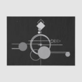 Tattoos Moderne Art Deco | monochroom minimalisme Tissuepapier (Voorkant)