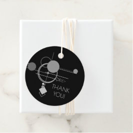 Tattoos Moderne Art Deco | Zwart en grijs bedankt Bedankjes Labels