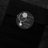 Tattoos Moderne Art Deco | Zwart en grijs bedankt Ronde Sticker