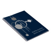 Tattoos Moderne Art Deco | Zwart en grijs brandmer Notitieboek (Rechterzijde)