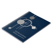 Tattoos Moderne Art Deco | Zwart en grijs brandmer Notitieboek (Linkerzijde)