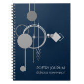 Tattoos Moderne Art Deco | Zwart en grijs brandmer Notitieboek (Voorkant)