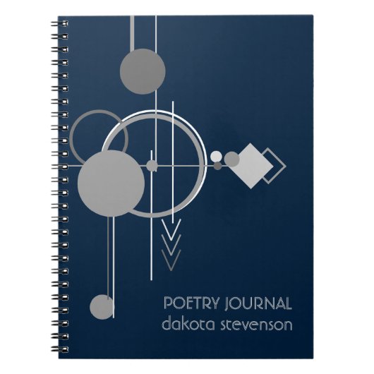 Tattoos Moderne Art Deco | Zwart en grijs brandmer Notitieboek (Voorkant)