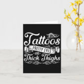 Tattoos ogen en dikke dijen 2 kaart (Gele Bloem)