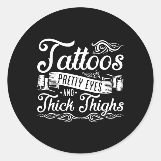 Tattoos ogen en dikke dijen 2 ronde sticker (Voorkant)