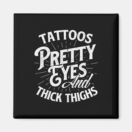 Tattoos  ogen en dikke dijen - Gym Fitness Magneet (Voorkant)