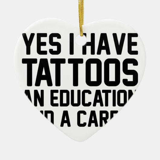 Tattoos Onderwijs en loopbaan Keramisch Ornament (Voorkant)