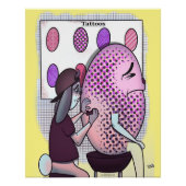 Tattoos op paasei perfect poster (Voorkant)