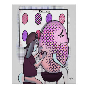 Tattoos op paasei perfect poster