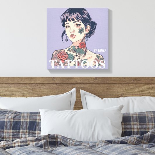 Tattoos Salon Canvas Afdruk (Insitu (Slaapkamer))