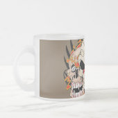 Tattoos schedel acht Frosted Glass Coffee Mok Cup (Links)