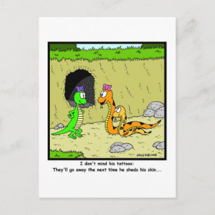 Tattoos: Snake Cartoon Briefkaart