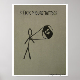 tattoos stokfiguren poster