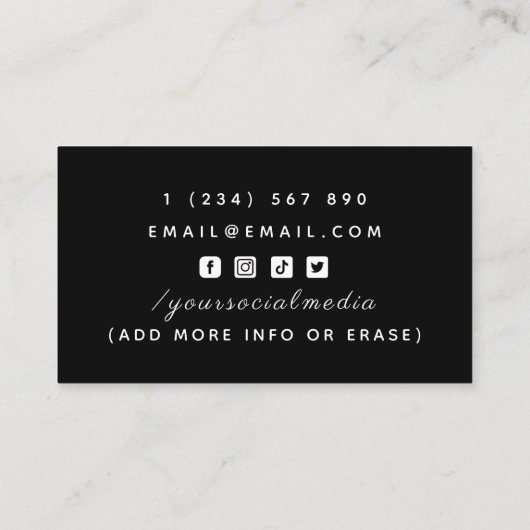 Tattoos Tattoo Artiest Red Typography Social Media Visitekaartje (Achterkant)