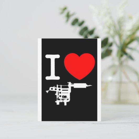 tattoos uit het hart briefkaart (Staand voorkant)