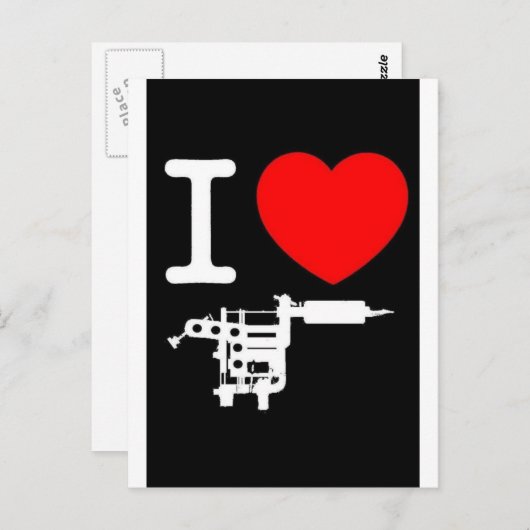 tattoos uit het hart briefkaart (Voorkant / Achterkant)