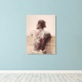 Tattoos van de Japanse Bridegroom, c.1880 (foto) Canvas Afdruk (Insitu (Houten vloer))