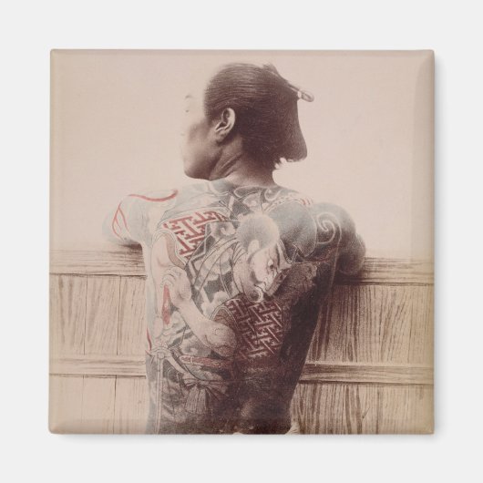 Tattoos van de Japanse Bridegroom, c.1880 (foto) Magneet (Voorkant)