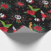 Tattoos van de Oudschool Cadeaupapier (Hoek)