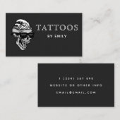Tattoos van Jouw naam Funky Skull in Zonnebril Fun Visitekaartje (Voorkant / Achterkant)