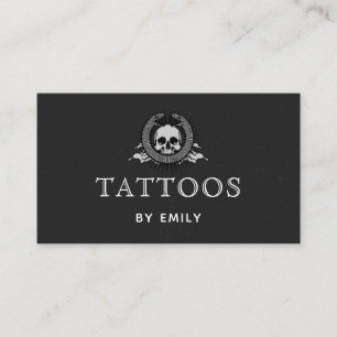 Tattoos van Jouw naam Simple Black & White Gothic Visitekaartje
