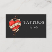 Tattoos van Jouw naam Simple Minimal Grungy Visitekaartje (Voorkant)