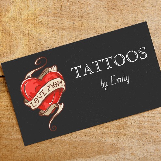 Tattoos van Jouw naam Simple Minimal Grungy Visitekaartje