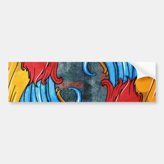 Tattoos vogels bumpersticker (Voorkant)