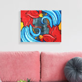 Tattoos vogels canvas afdruk (Insitu (Woonkamer))