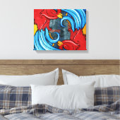 Tattoos vogels canvas afdruk (Insitu (Slaapkamer))