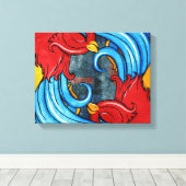 Tattoos vogels canvas afdruk (Insitu (Houten vloer))