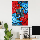 Tattoos vogels poster (Thuiskantoor)