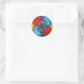 Tattoos vogels ronde sticker (Tas)