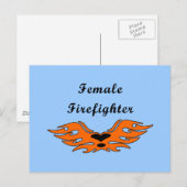 Tattoos voor brandweeruitrusting vrouw briefkaart (Voorkant / Achterkant)