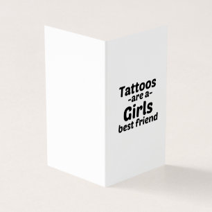 Tattoos zijn een beste vriendin voor meisjes visitekaartje