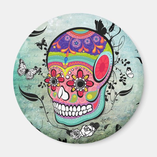 Tattto Urban Muerte Day of the Dead Illustration Magneet (Voorkant)