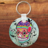 Tattto Urban Muerte Day of the Dead Illustration Sleutelhanger (Voorkant)