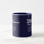 Tatum Personalized Name Coffee Mug Tweekleurige Koffiemok (Center)